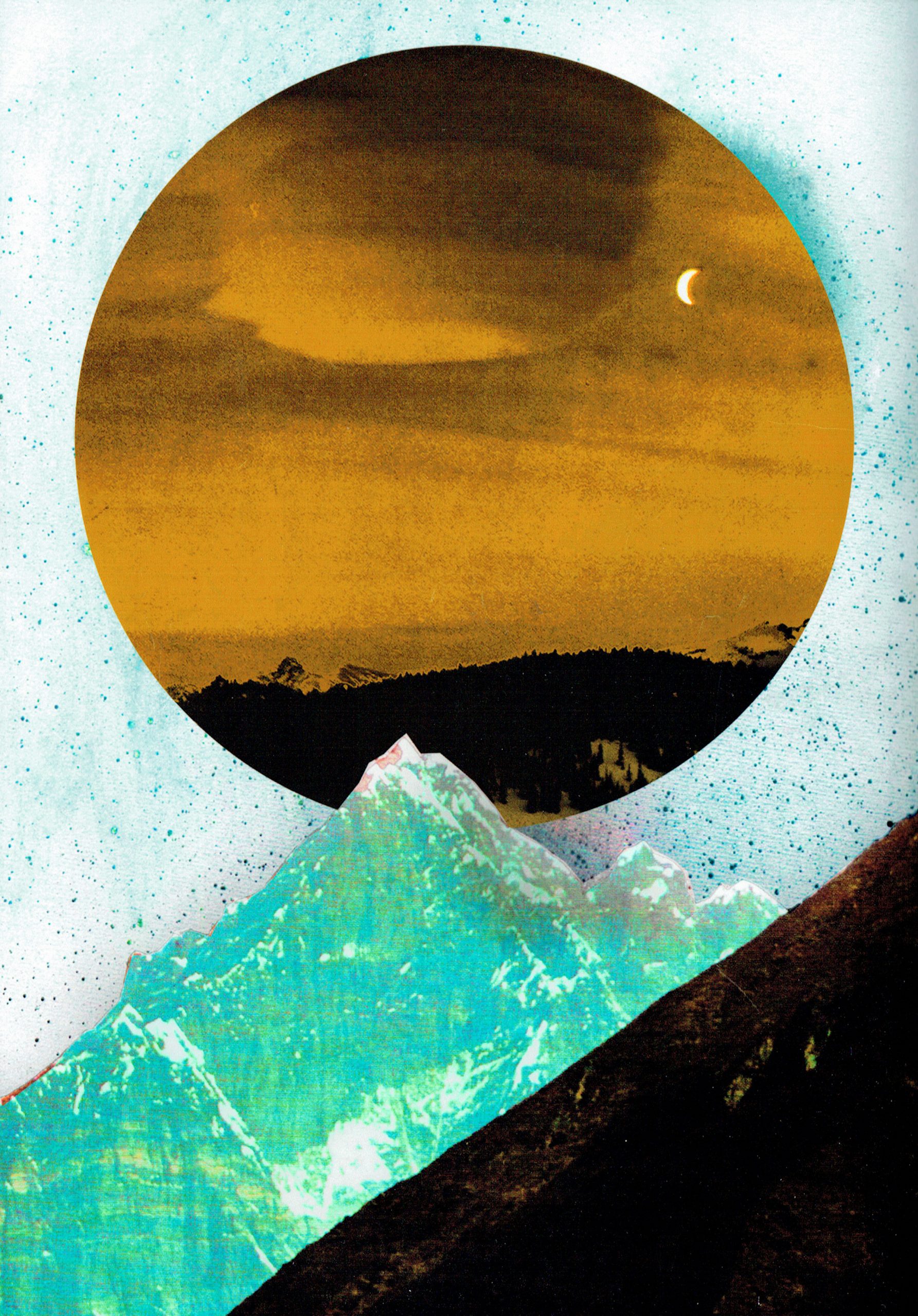 Print – Yellow moon on the rise (A3 poster)